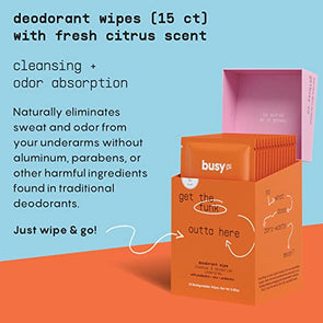 Refresh Line Deodorant Wipes - 15ct Deodorant Wipes for Women with Zinc, Probiotics & Prebiotics - Deodorant Wipes Individually Wrapped - Sweat Wipes to Naturally Cleanse Skin & Remove Sweat & Odor