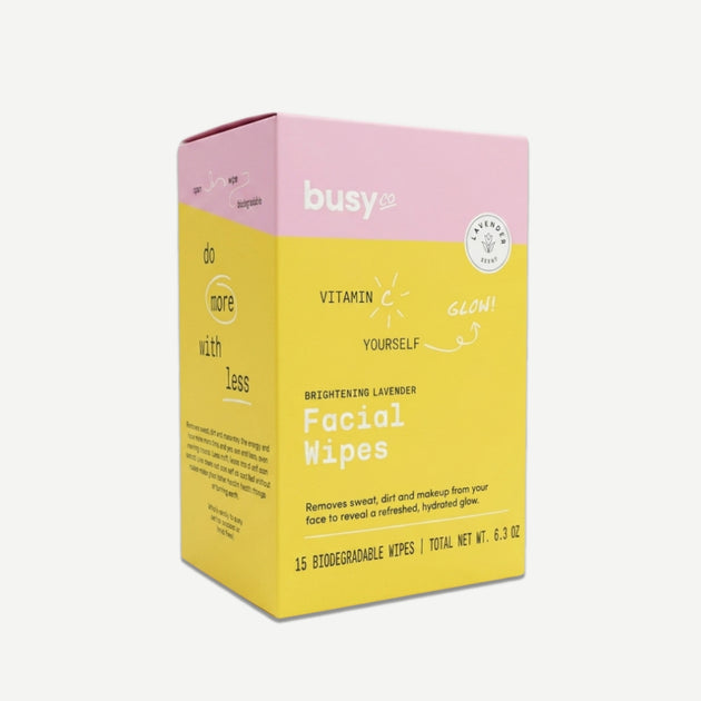 Glow Facial Wipes – Vitamin C & Hyaluronic Acid, Individually Wrapped