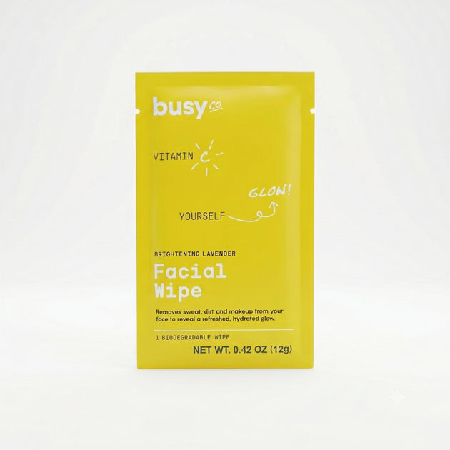 Glow Facial Wipes – Vitamin C & Hyaluronic Acid, Individually Wrapped