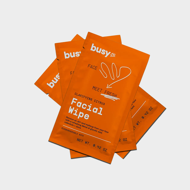 Glow Facial Wipes – AHA, Calendula and Honeysuckle, Individually Wrapped