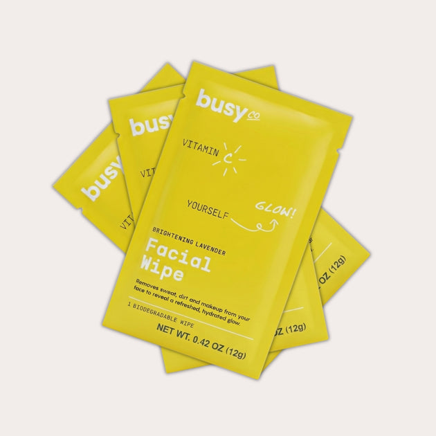 Glow Facial Wipes – Vitamin C & Hyaluronic Acid, Individually Wrapped