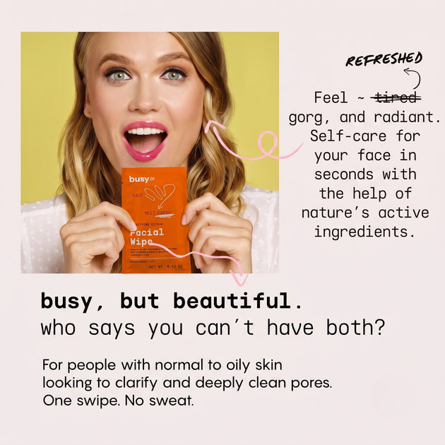 Glow Facial Wipes – AHA, Calendula and Honeysuckle, Individually Wrapped