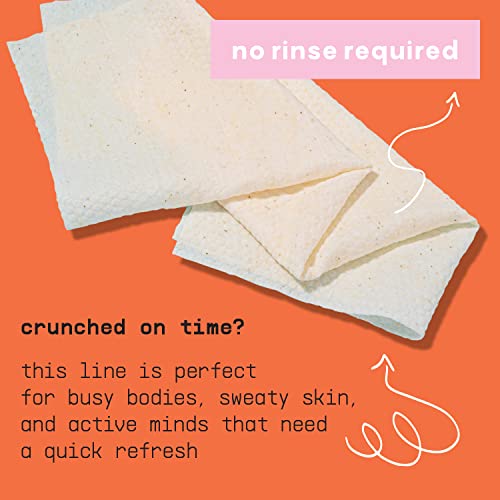 Refresh Line Deodorant Wipes - 15ct Deodorant Wipes for Women with Zinc, Probiotics & Prebiotics - Deodorant Wipes Individually Wrapped - Sweat Wipes to Naturally Cleanse Skin & Remove Sweat & Odor